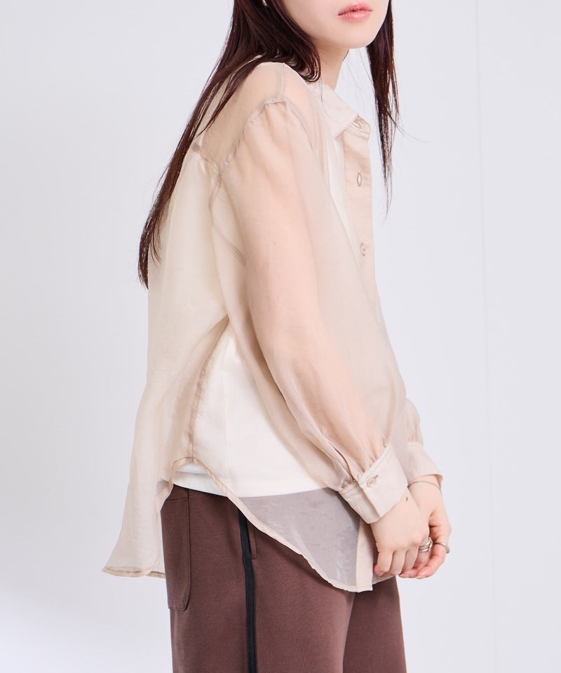 Free Nature  シアーシャツアンサンブル インナー付き レディース商品画像-16