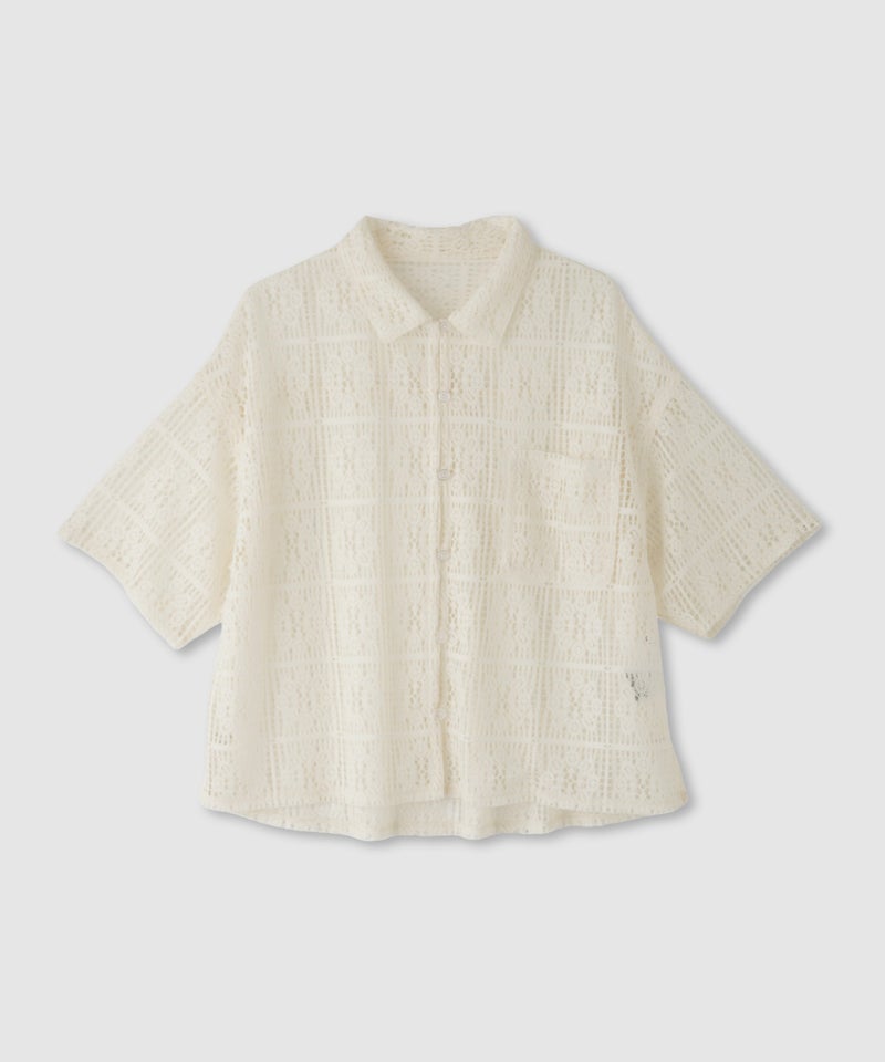 Free Nature レースクロップド丈シャツ レディース商品画像-1