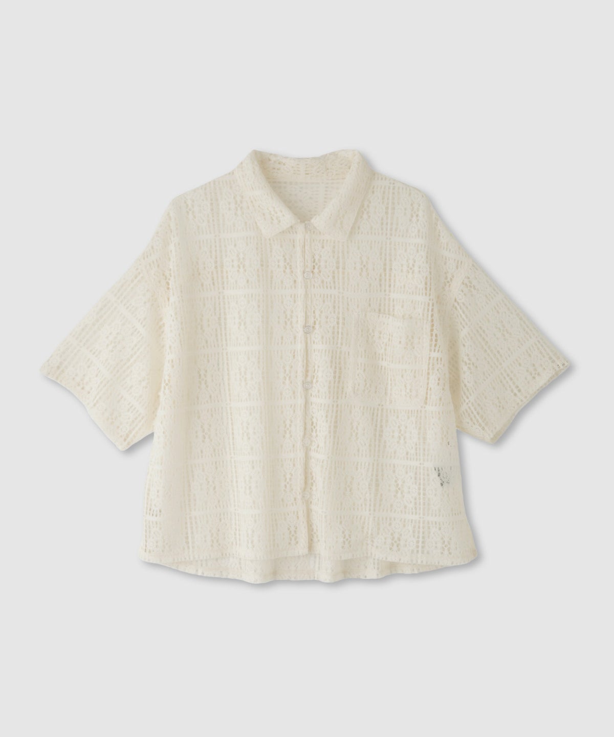 Free Nature レースクロップド丈シャツ レディース