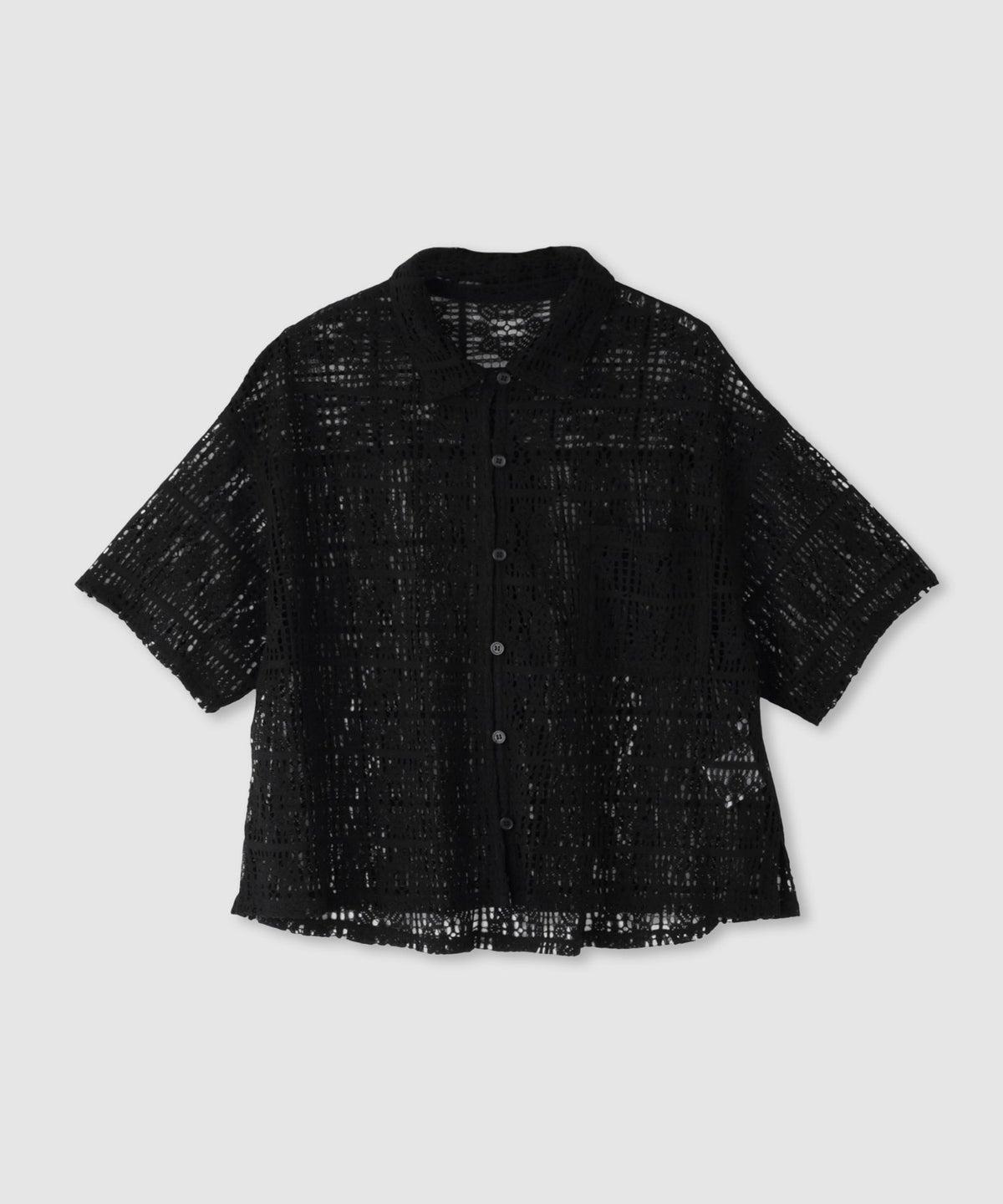 Free Nature レースクロップド丈シャツ レディース