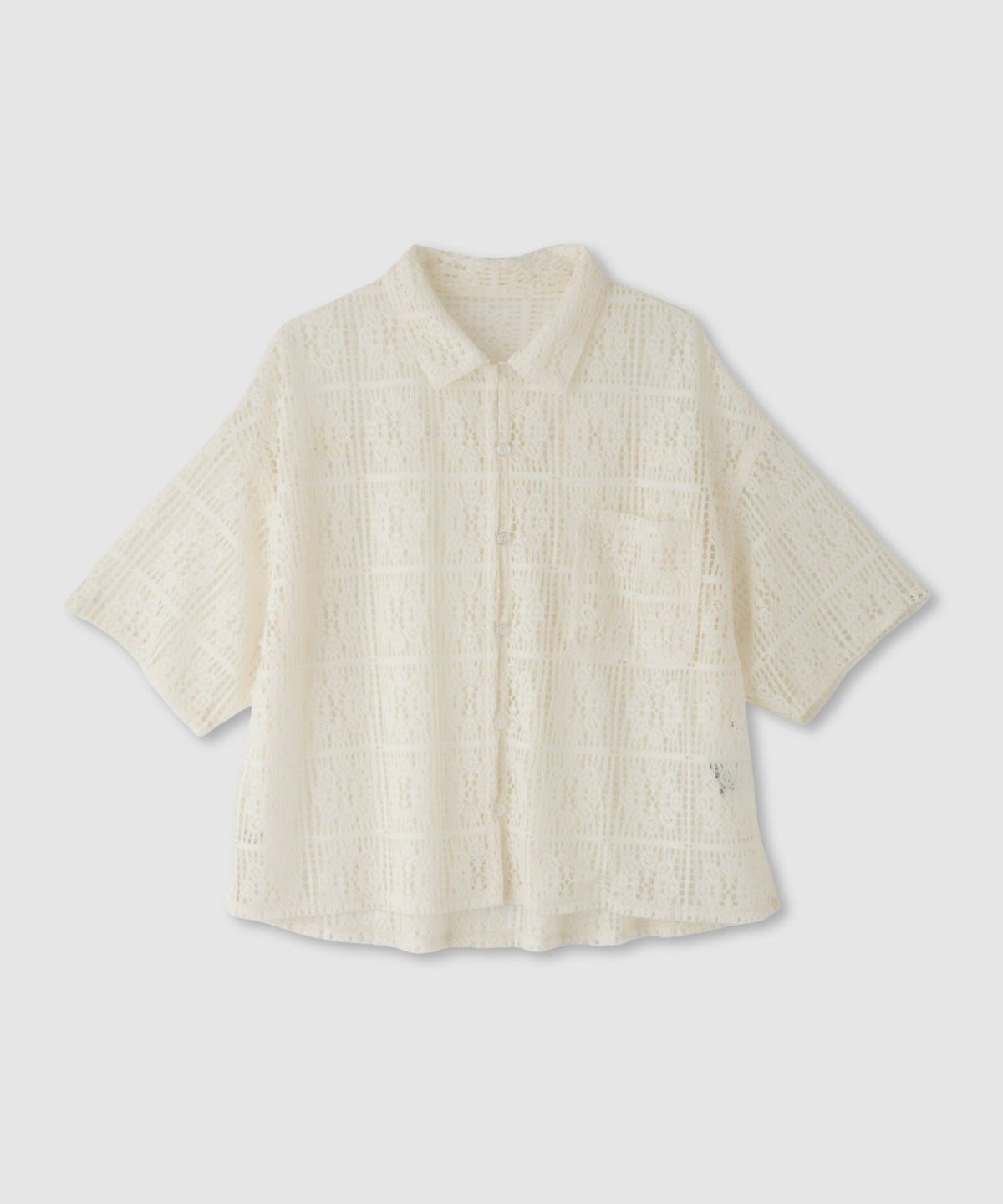 Free Nature レースクロップド丈シャツ レディース