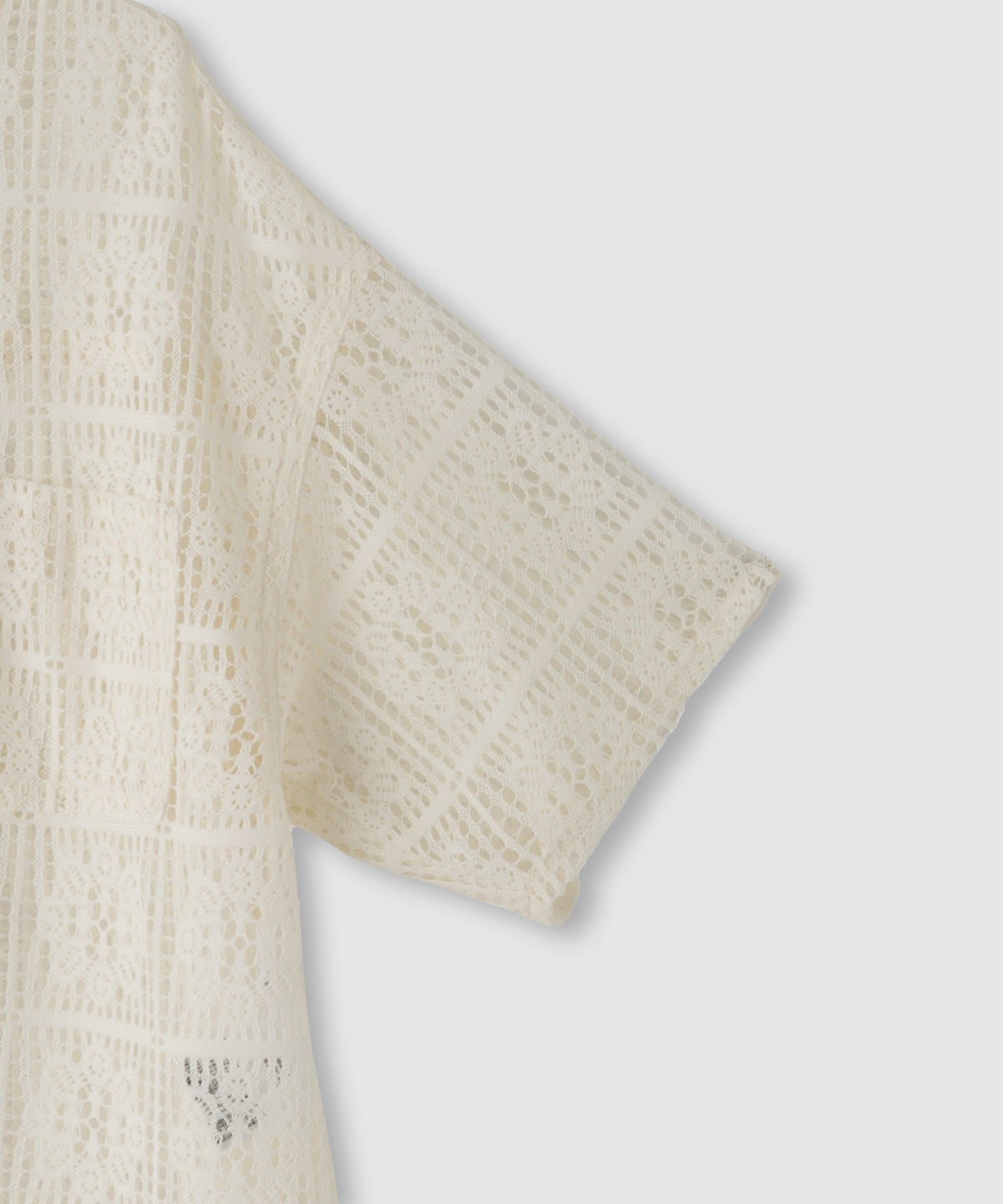 Free Nature レースクロップド丈シャツ レディース