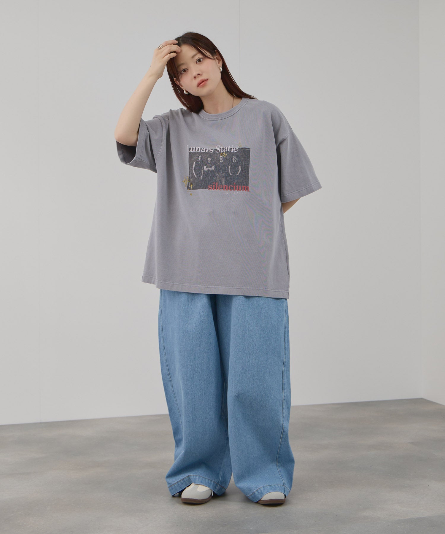 NAVY ヘビーウエイトグラフィックTシャツ レディース