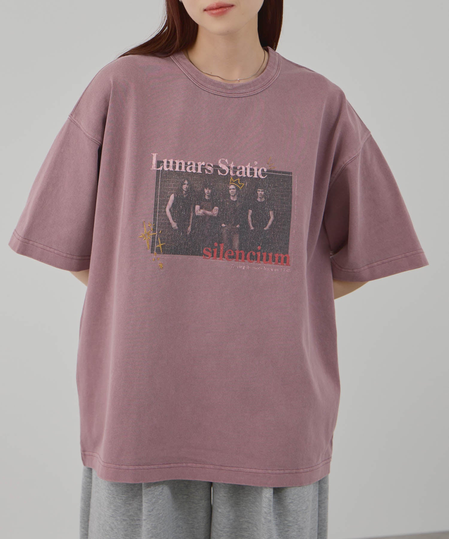 NAVY ヘビーウエイトグラフィックTシャツ レディース