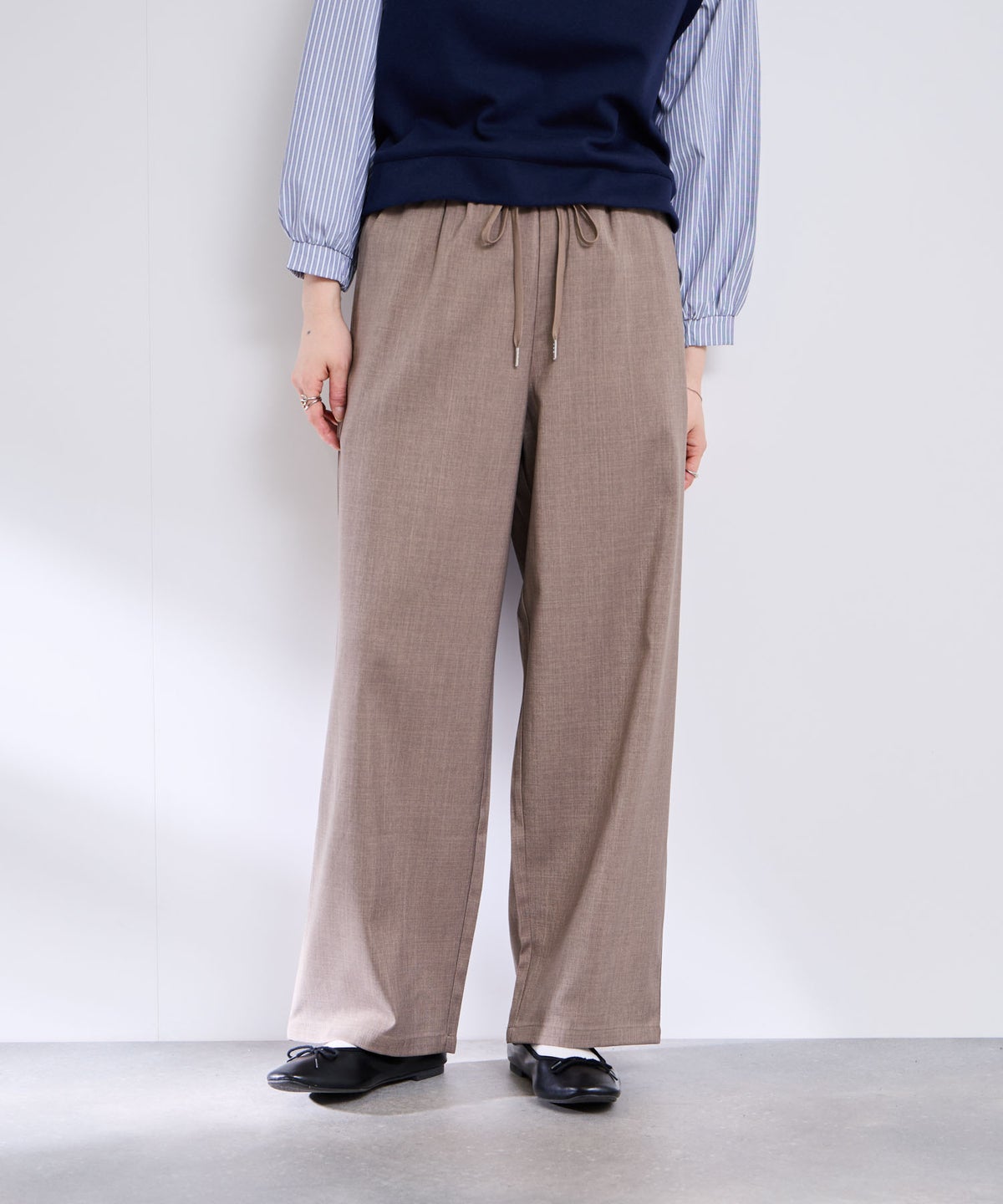 Free Nature リネンライクイージーパンツ レディース