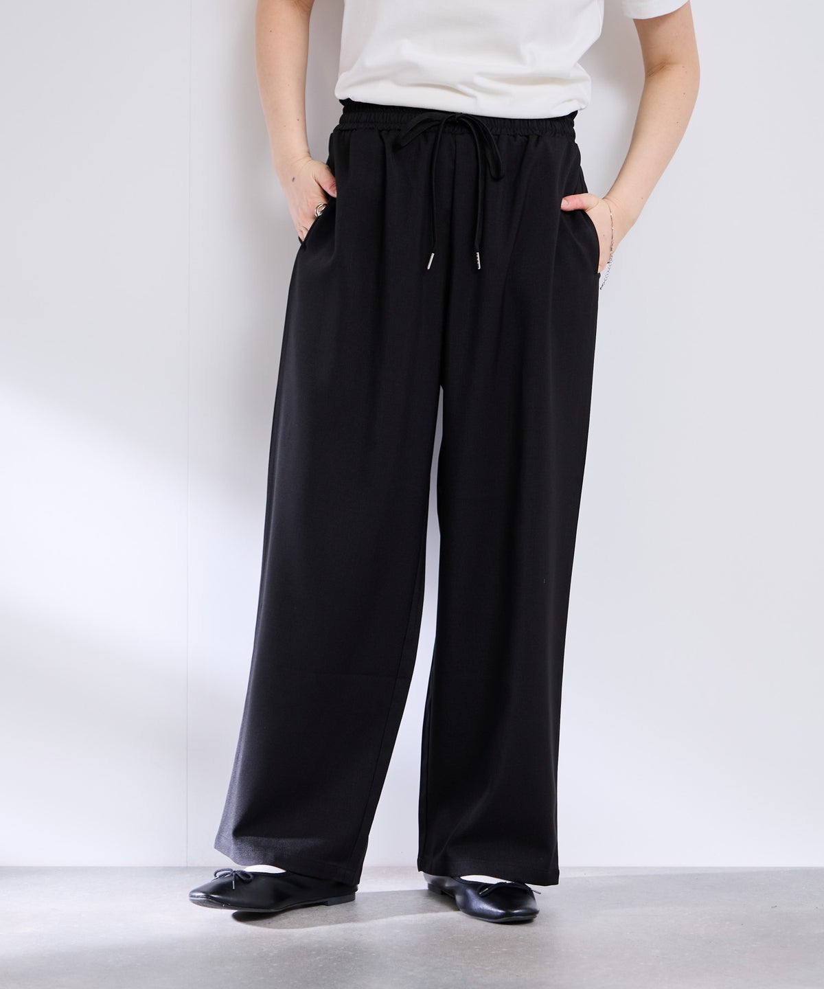 Free Nature リネンライクイージーパンツ レディース