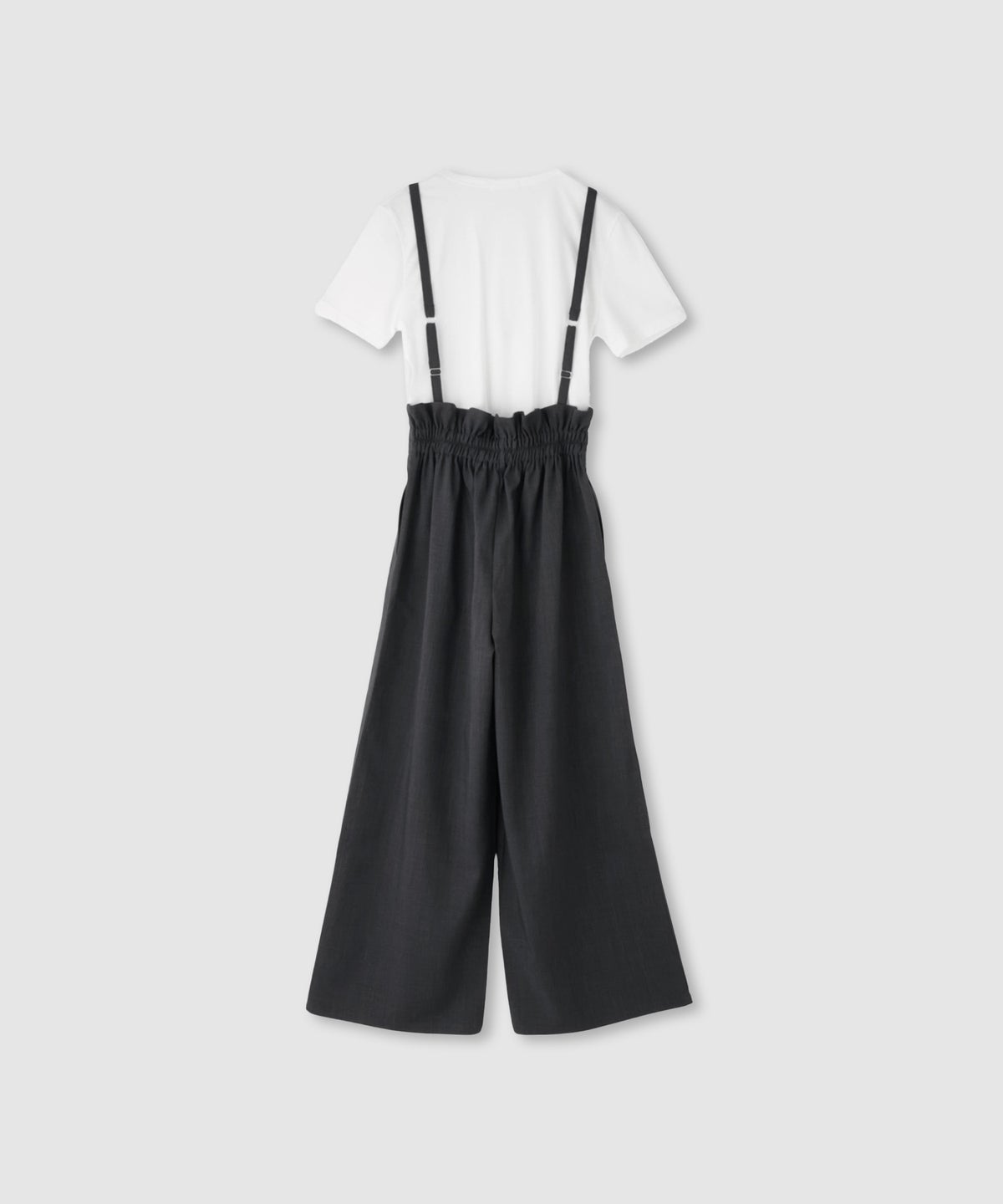 Free Nature リネンライクサロペット＋Tシャツ アンサンブル レディース