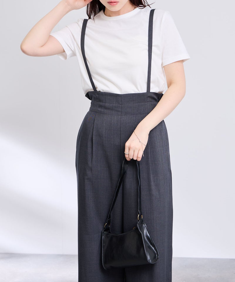 Free Nature リネンライクサロペット+Tシャツ アンサンブル レディース商品画像-5