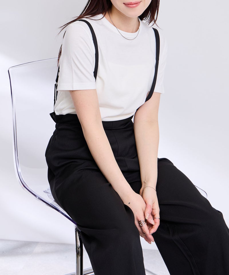 Free Nature リネンライクサロペット+Tシャツ アンサンブル レディース商品画像-9