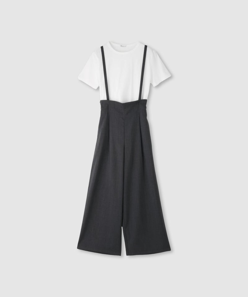 Free Nature リネンライクサロペット+Tシャツ アンサンブル レディース商品画像-18