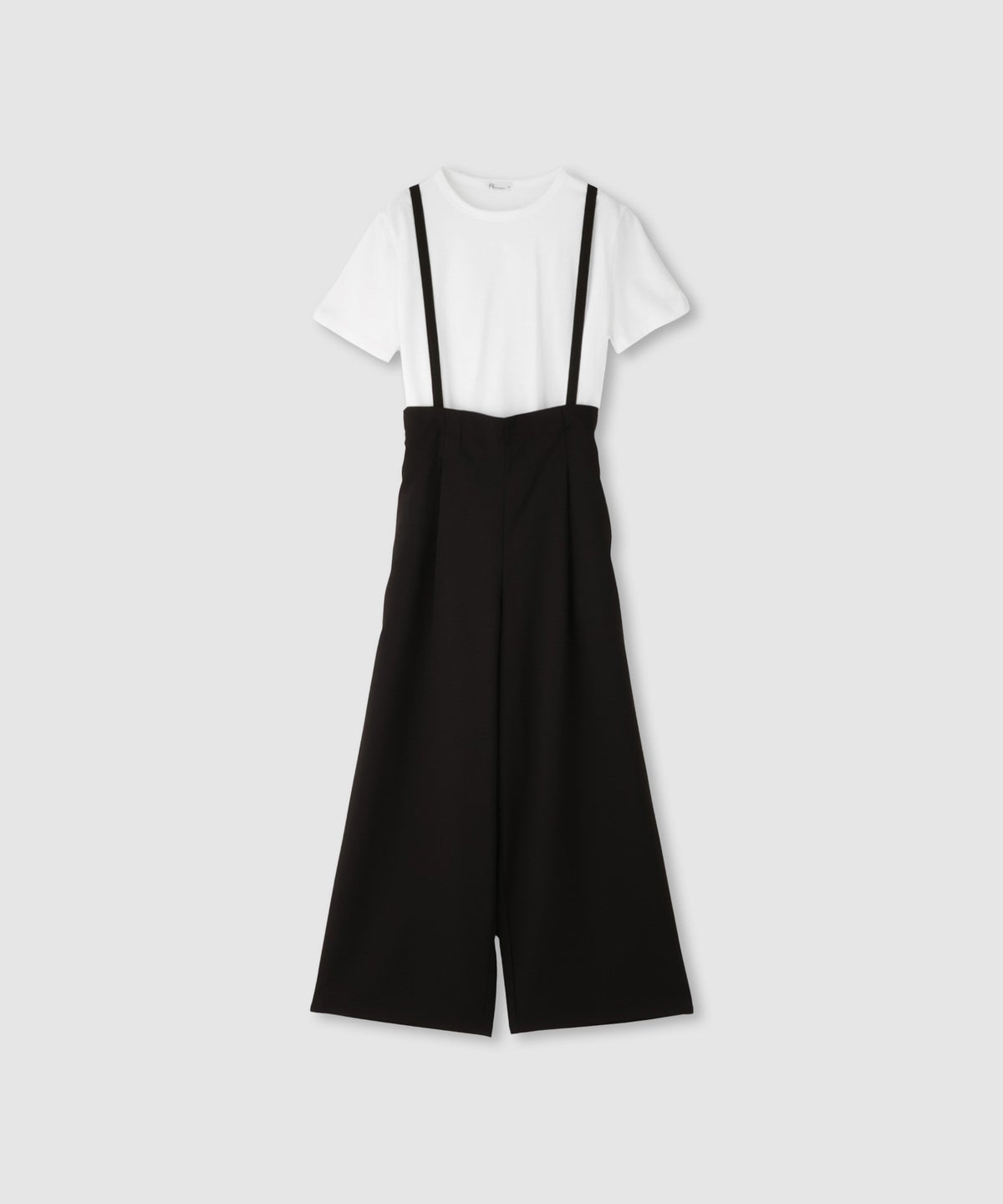 Free Nature リネンライクサロペット＋Tシャツ アンサンブル レディース