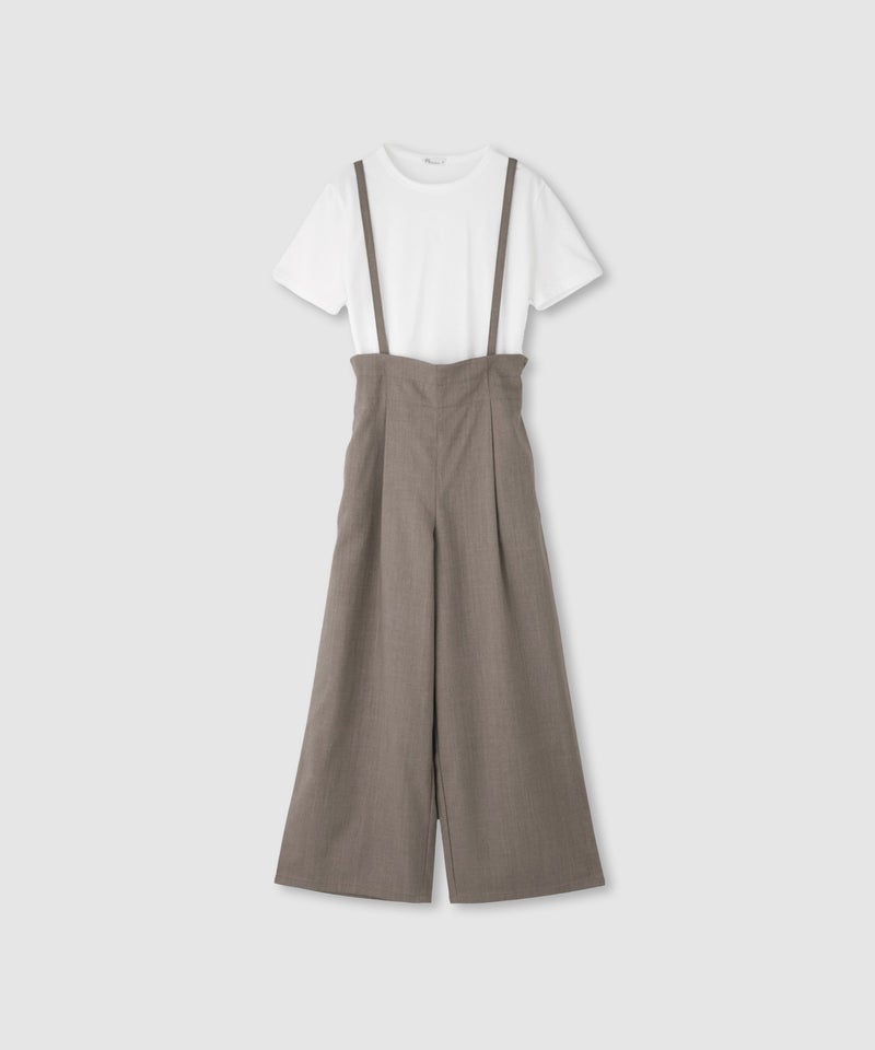 Free Nature リネンライクサロペット+Tシャツ アンサンブル レディース商品画像-20