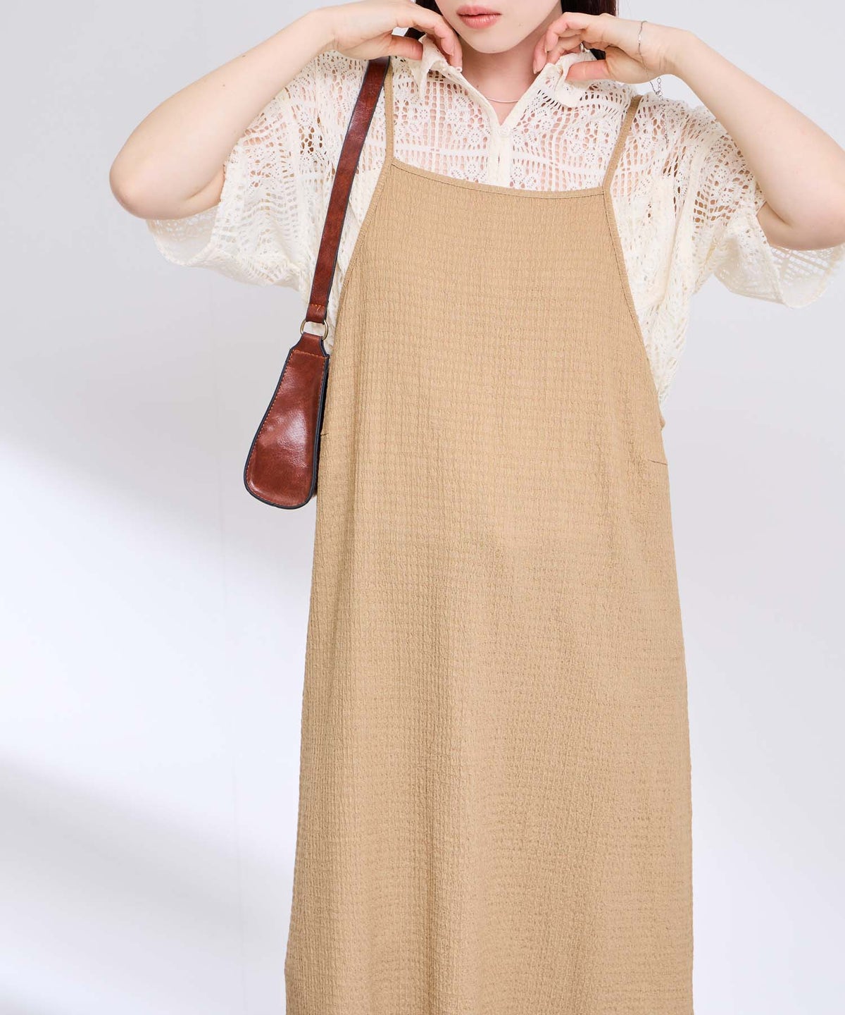 Free Nature 楊柳キャミワンピース レディース