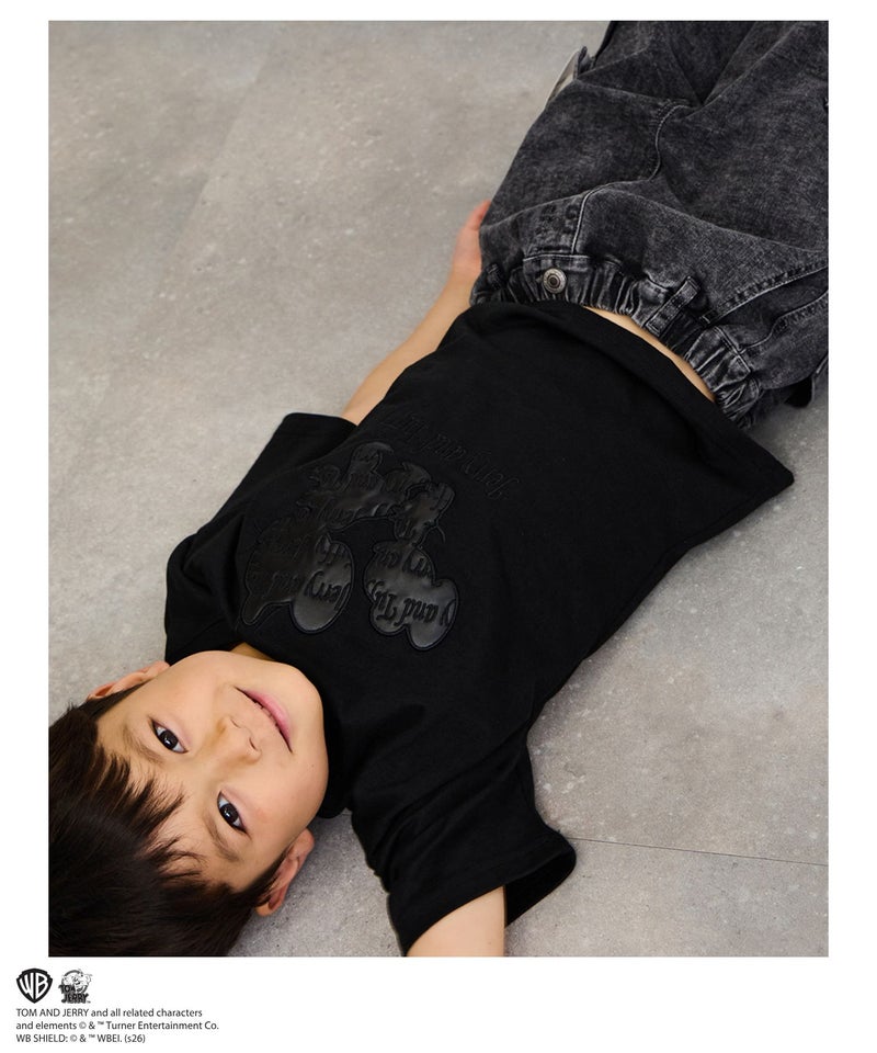 Tom and Jerry アップリケ刺繍Tシャツ キッズ メール便 対応商品商品画像-6