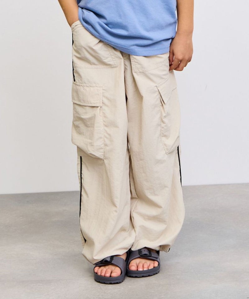 NAVY  ナイロンカーゴパンツ キッズ商品画像-6