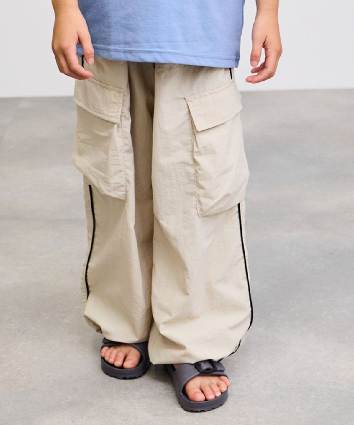 NAVY ナイロンカーゴパンツ キッズ