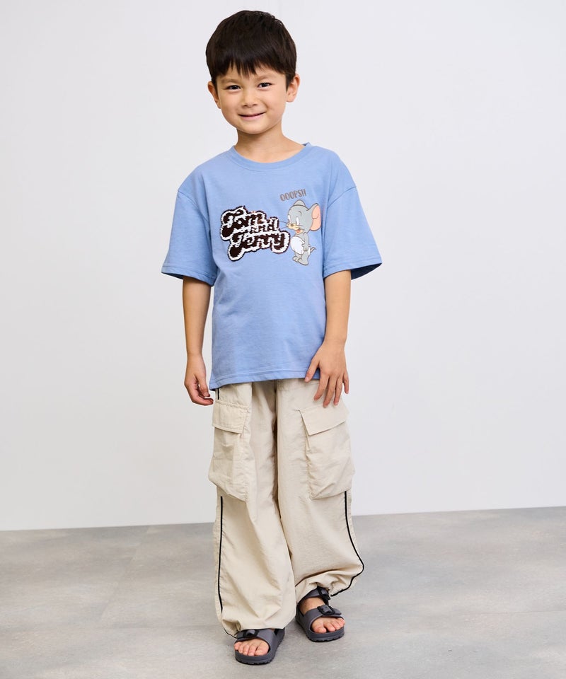 NAVY  ナイロンカーゴパンツ キッズ商品画像-12