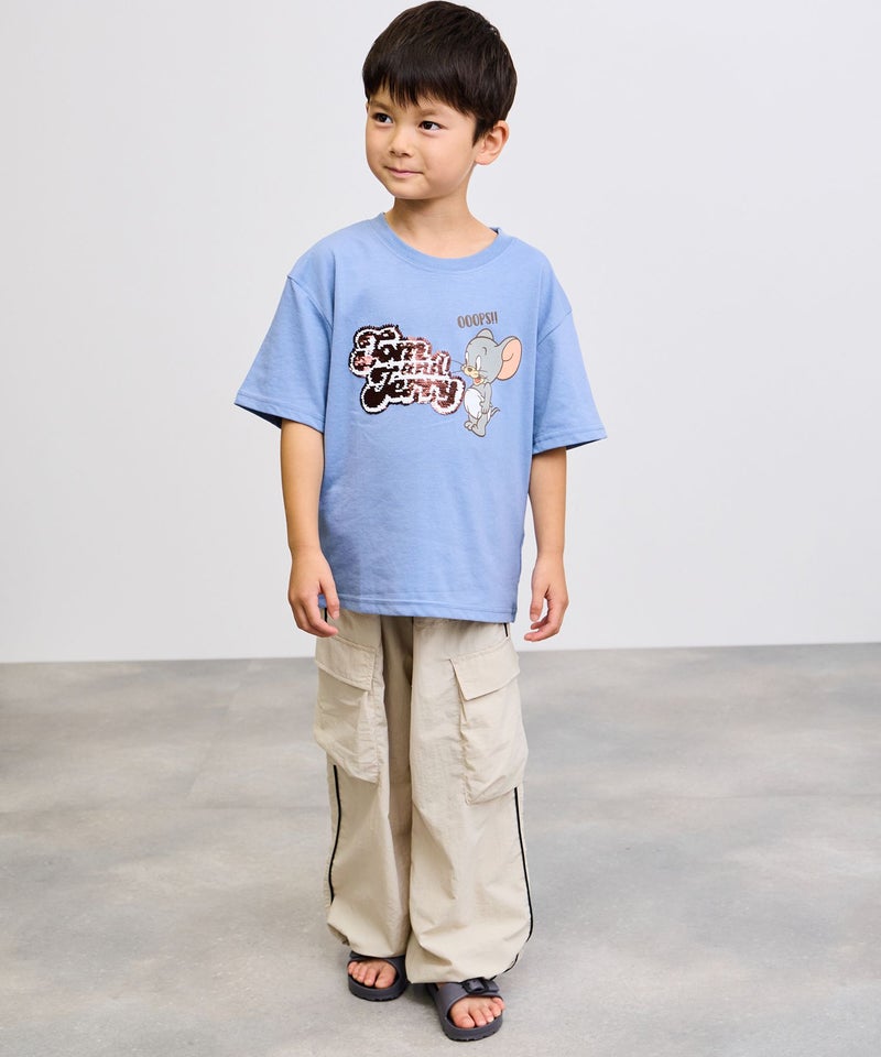 NAVY  ナイロンカーゴパンツ キッズ商品画像-13
