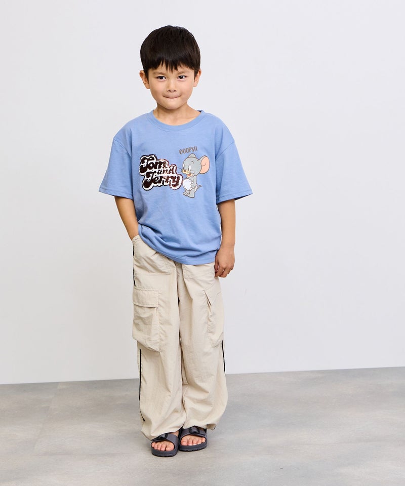 NAVY ナイロンカーゴパンツ キッズ商品画像-15