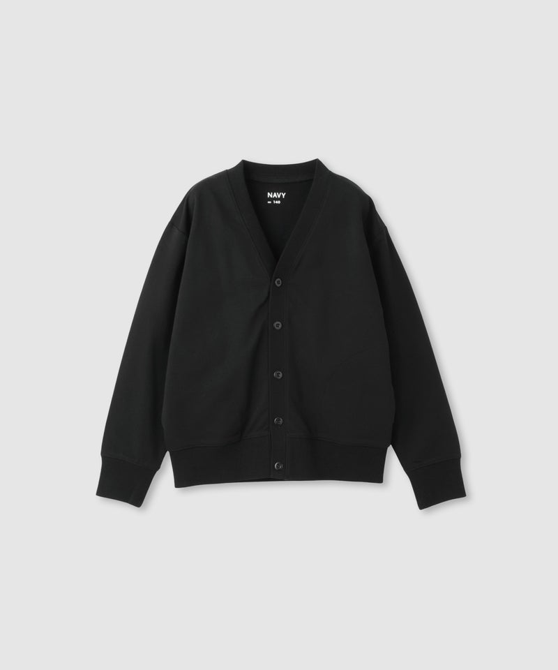 NAVY  ミニ裏毛カーディガン キッズ商品画像-1