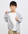 NAVY  ミニ裏毛カーディガン キッズ商品サムネイル-1