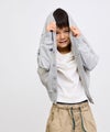 NAVY  ミニ裏毛カーディガン キッズ商品サムネイル-5