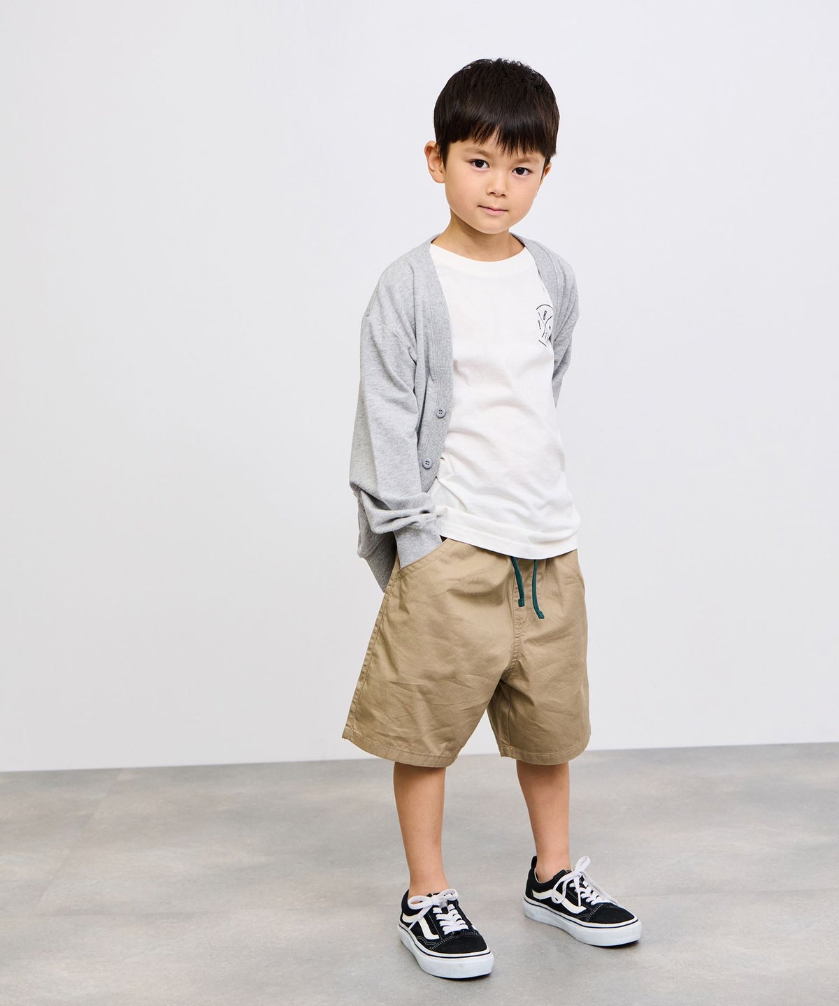 NAVY ミニ裏毛カーディガン キッズ