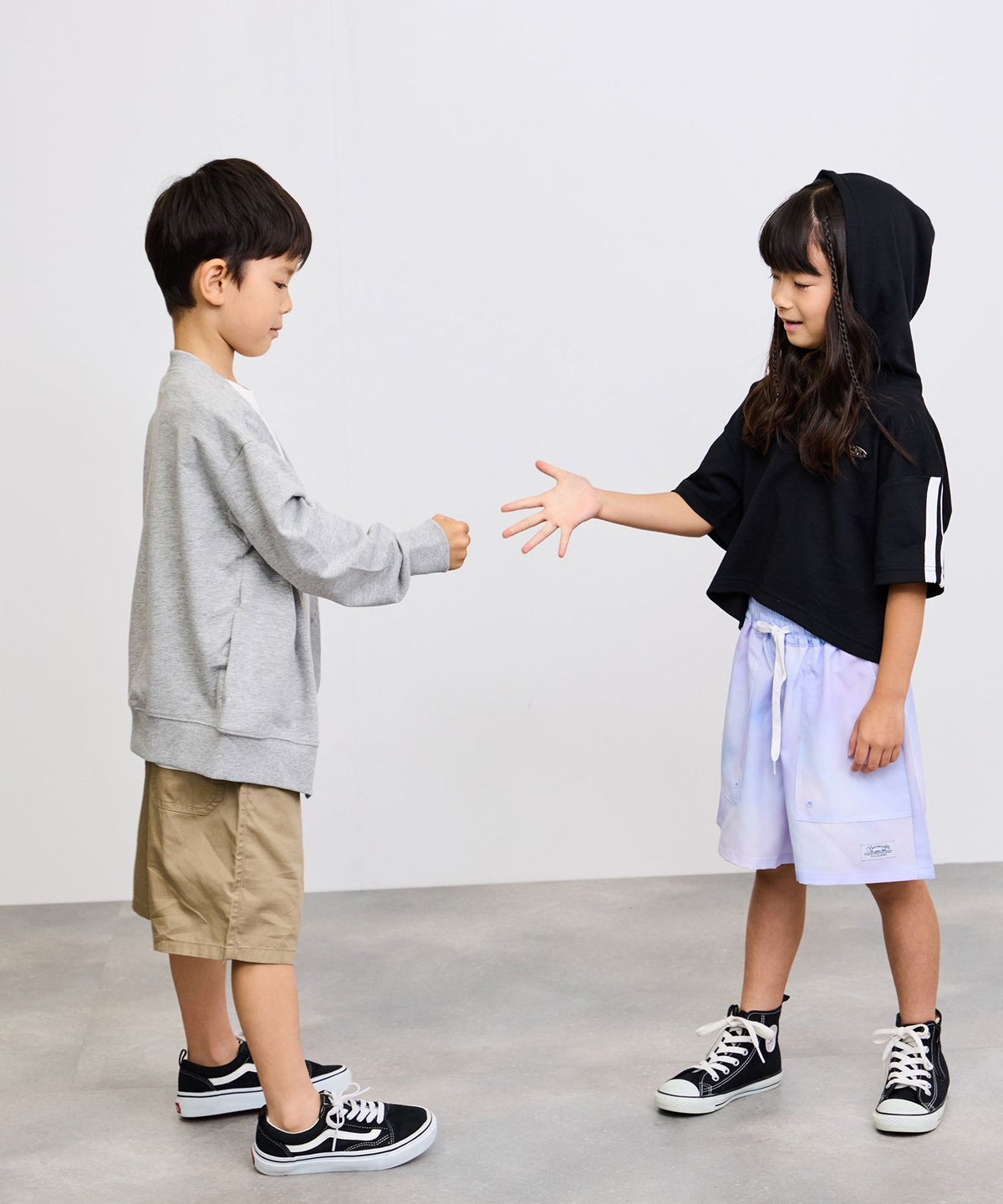 NAVY ミニ裏毛カーディガン キッズ