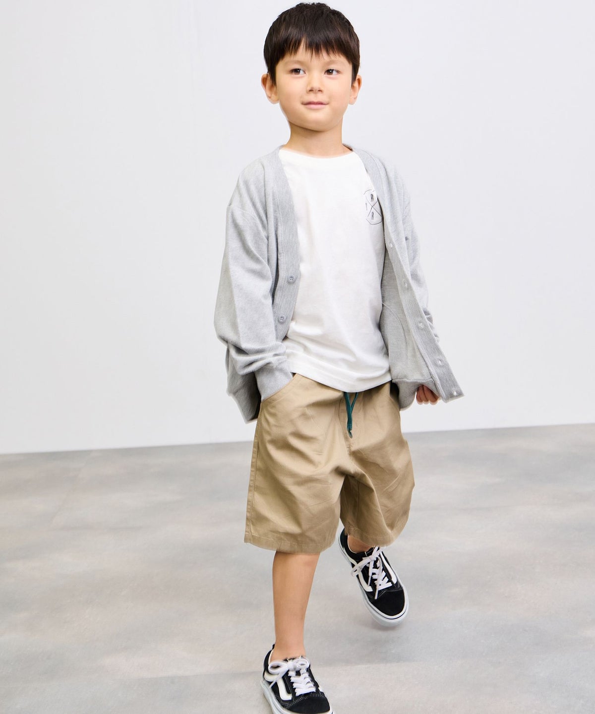 NAVY ミニ裏毛カーディガン キッズ