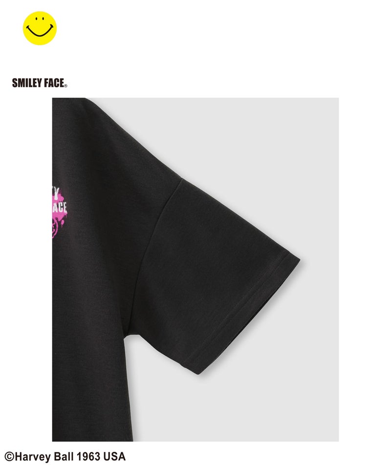 Simplify  スマイリーフェイス バックプリント ビッグTシャツ キッズ メール便 対応商品商品画像-6