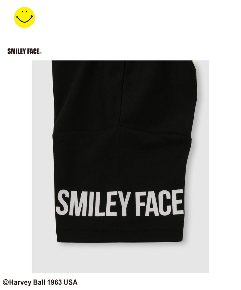 Simplify スマイリーフェイス ペイントグラフィック ダンボールニット 半袖パーカー キッズ商品画像-9