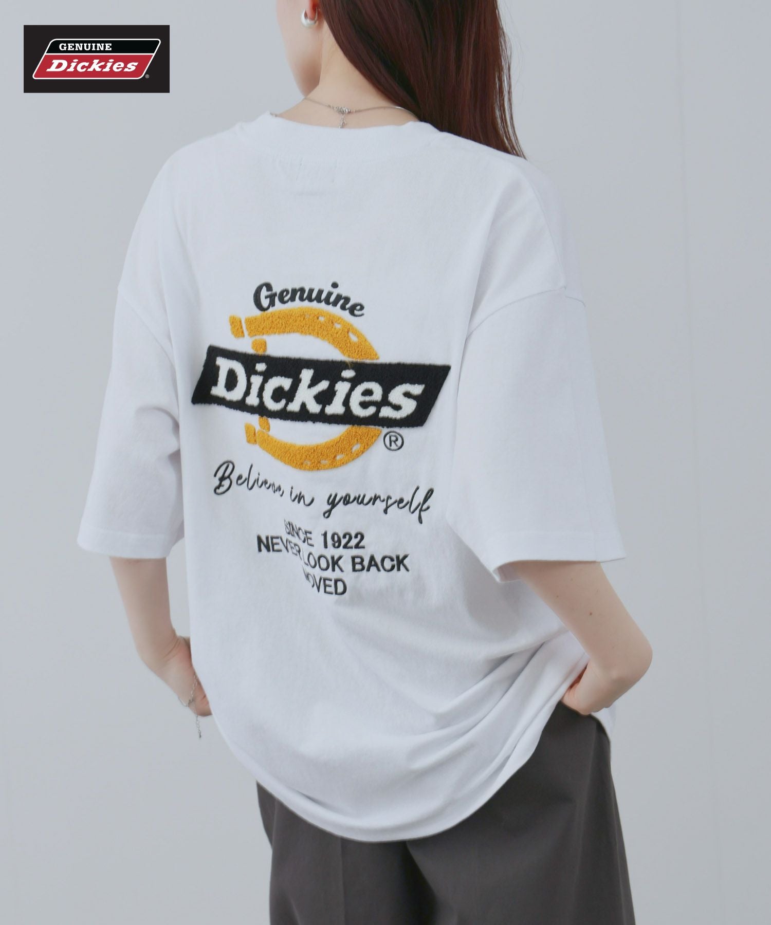 GENUINE Dickies バックロゴ刺繍Tシャツ メンズ