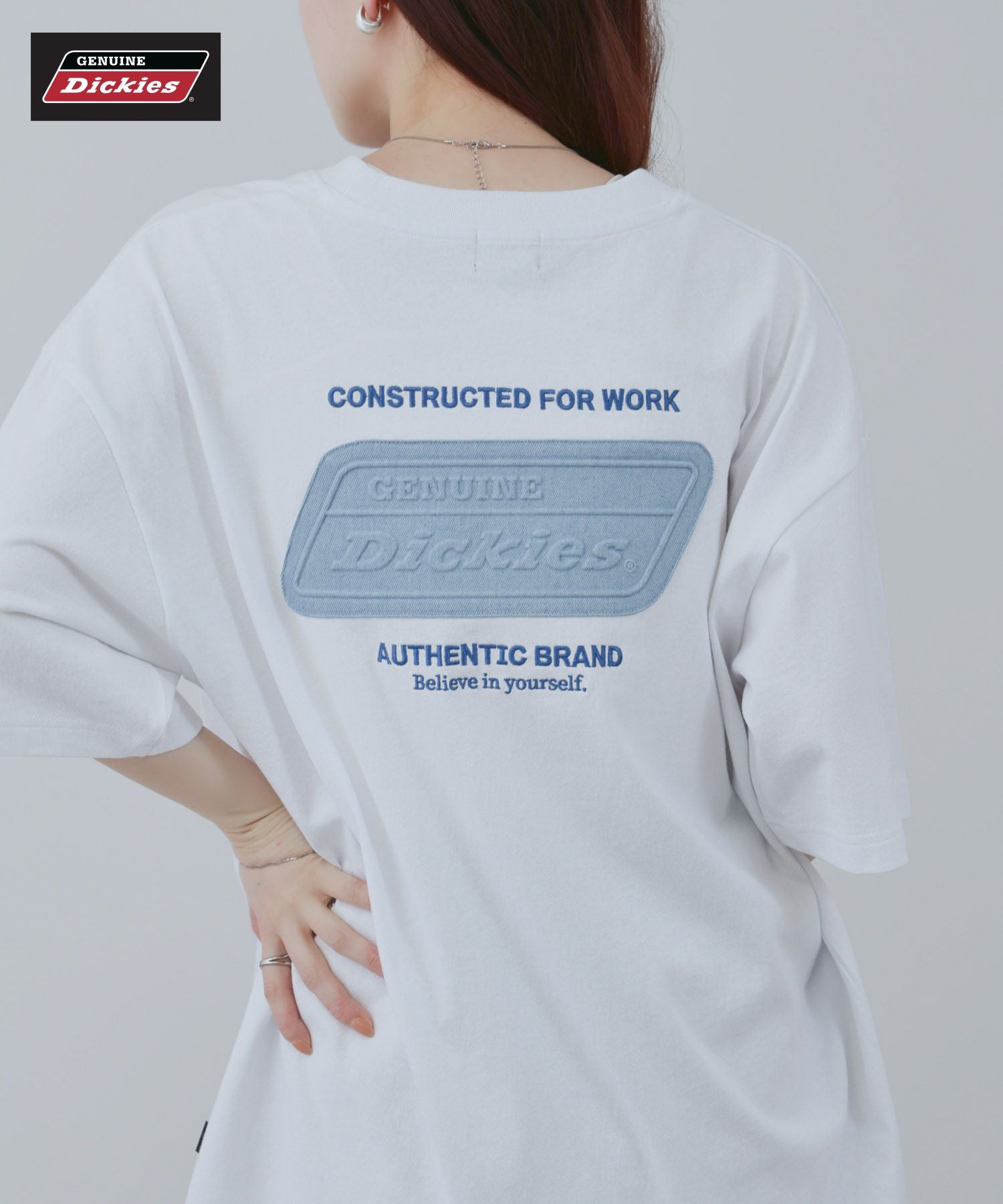 GENUINE Dickies デニムアップリケTシャツ メンズ