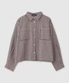 milli de l'air ギンガムチェッククロップドシャツ レディース商品サムネイル-2
