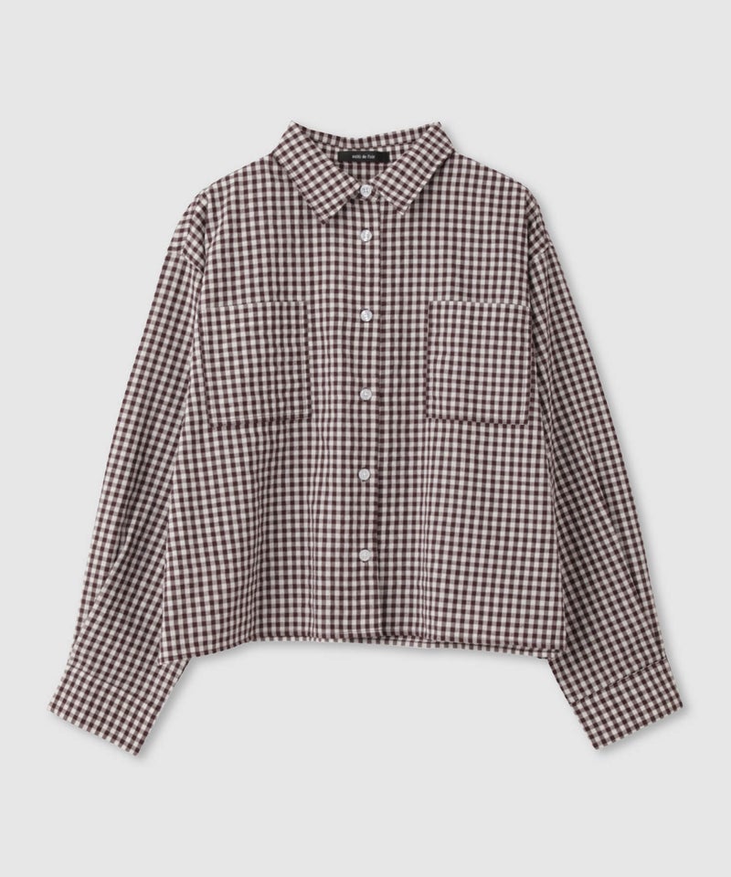 [期間限定価格]milli de l'air  ギンガムチェッククロップドシャツ レディース商品画像-13