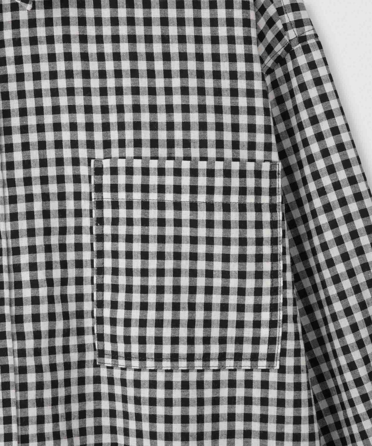 milli de l'air ギンガムチェッククロップドシャツ レディース