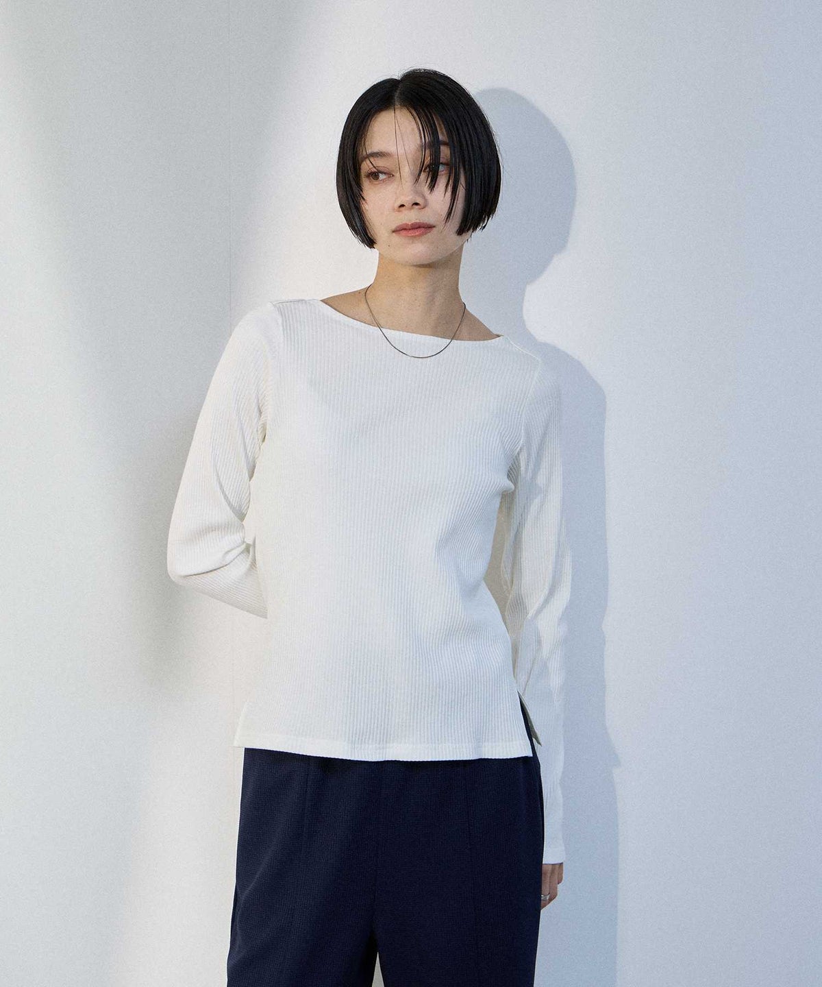 milli de l'air テレコレイヤーボートネックプルオーバー レディース メール便 対応商品