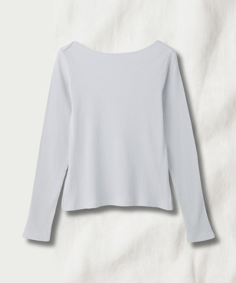 milli de l'air  テレコレイヤーボートネックプルオーバー レディース メール便 対応商品商品画像-3