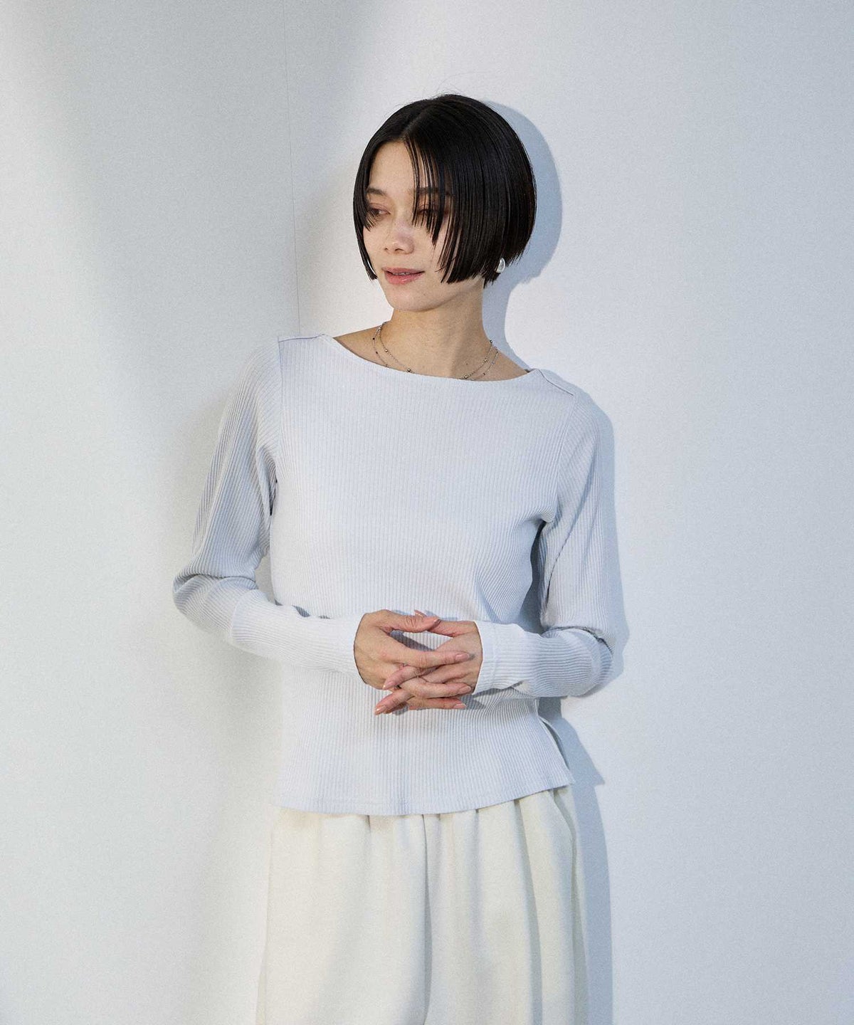 milli de l'air テレコレイヤーボートネックプルオーバー レディース メール便 対応商品