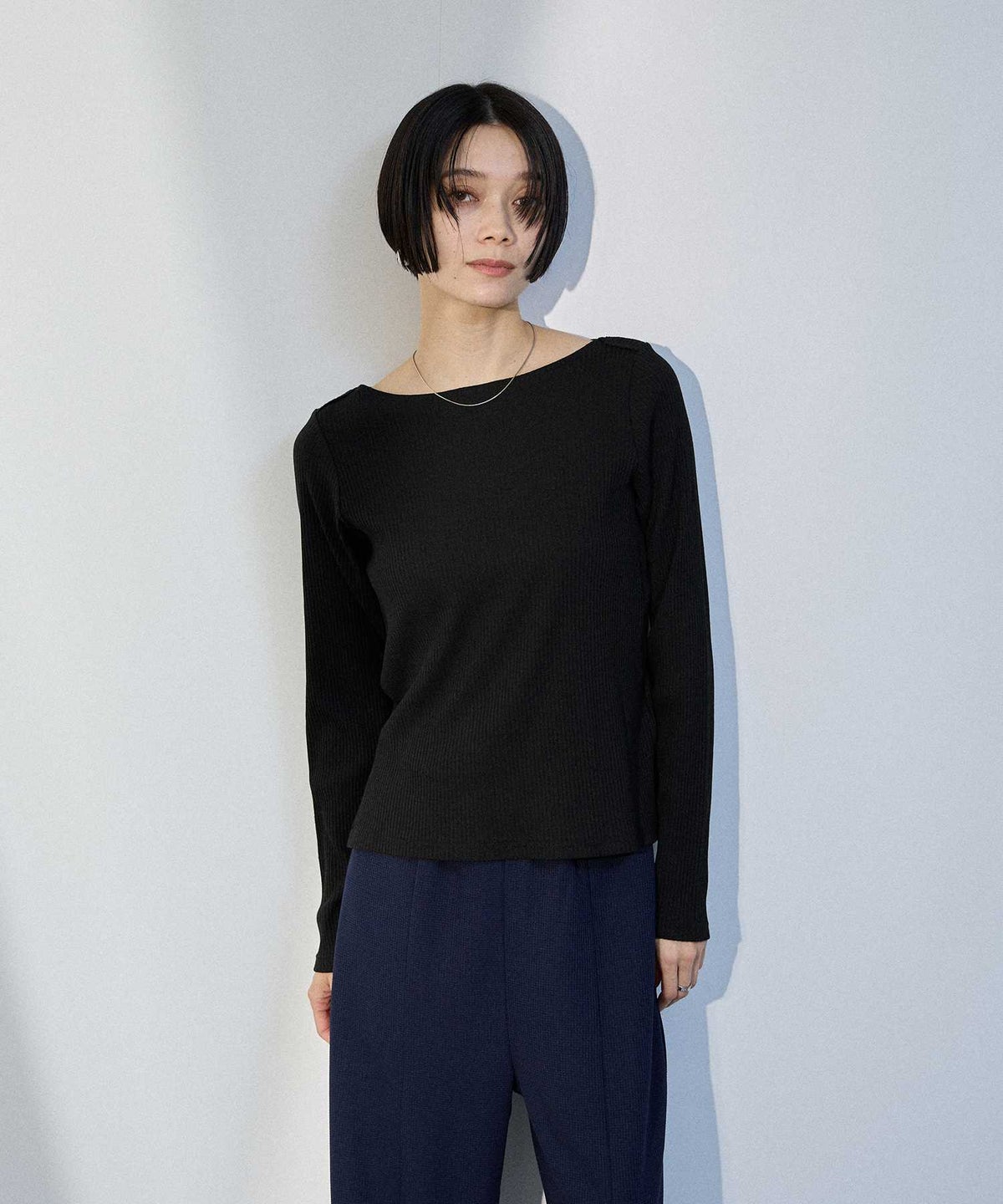 milli de l'air テレコレイヤーボートネックプルオーバー レディース メール便 対応商品