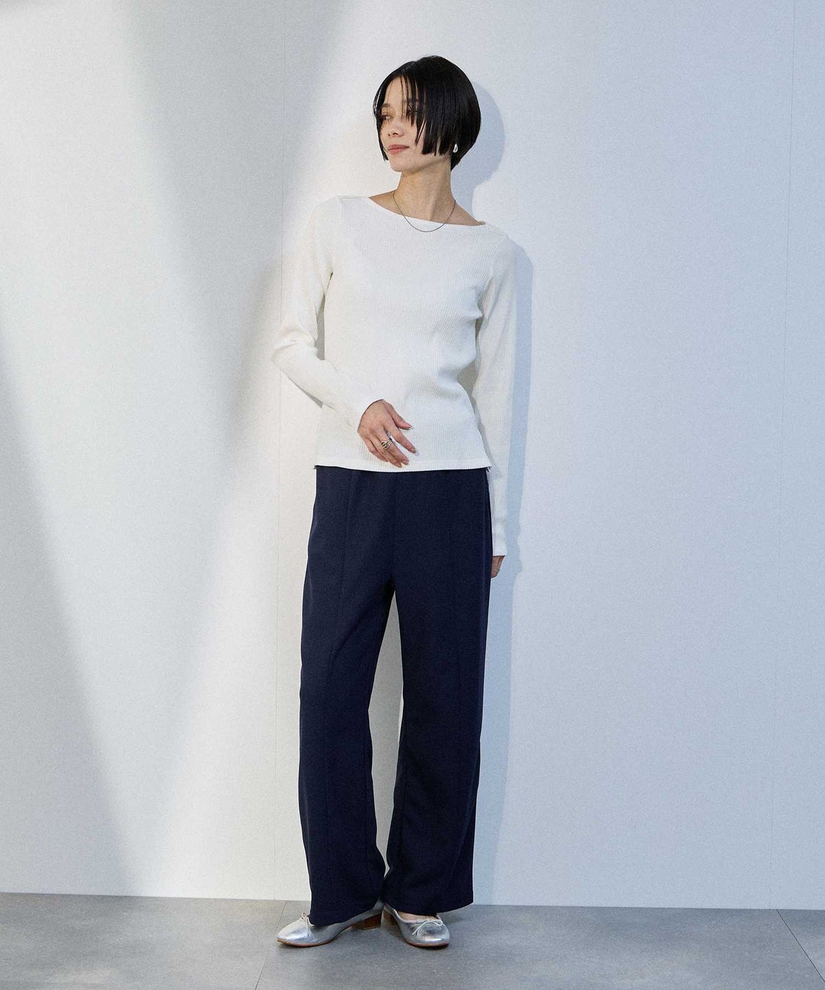 milli de l'air テレコレイヤーボートネックプルオーバー レディース メール便 対応商品