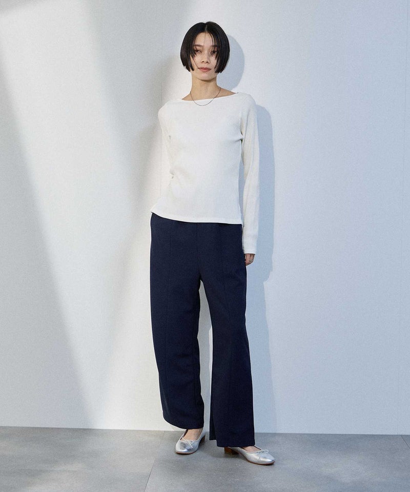 [期間限定価格]milli de l'air  テレコレイヤーボートネックプルオーバー レディース ネコポス 対応商品商品画像-10