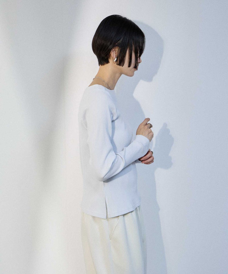 [期間限定価格]milli de l'air  テレコレイヤーボートネックプルオーバー レディース ネコポス 対応商品商品画像-12