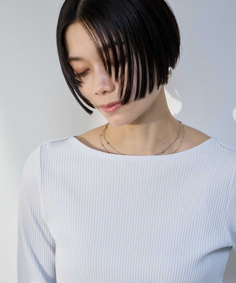 [期間限定価格]milli de l'air  テレコレイヤーボートネックプルオーバー レディース ネコポス 対応商品商品画像-14