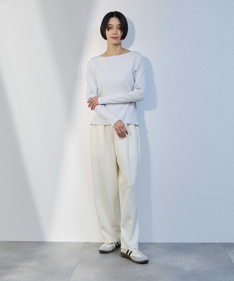 [期間限定価格]milli de l'air  テレコレイヤーボートネックプルオーバー レディース ネコポス 対応商品商品画像-15