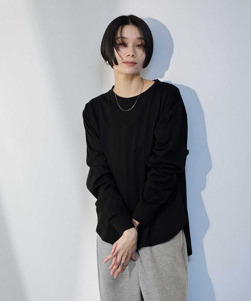 [期間限定価格]milli de l'air  カーブスリットカットソー レディース ネコポス 対応商品商品画像-2