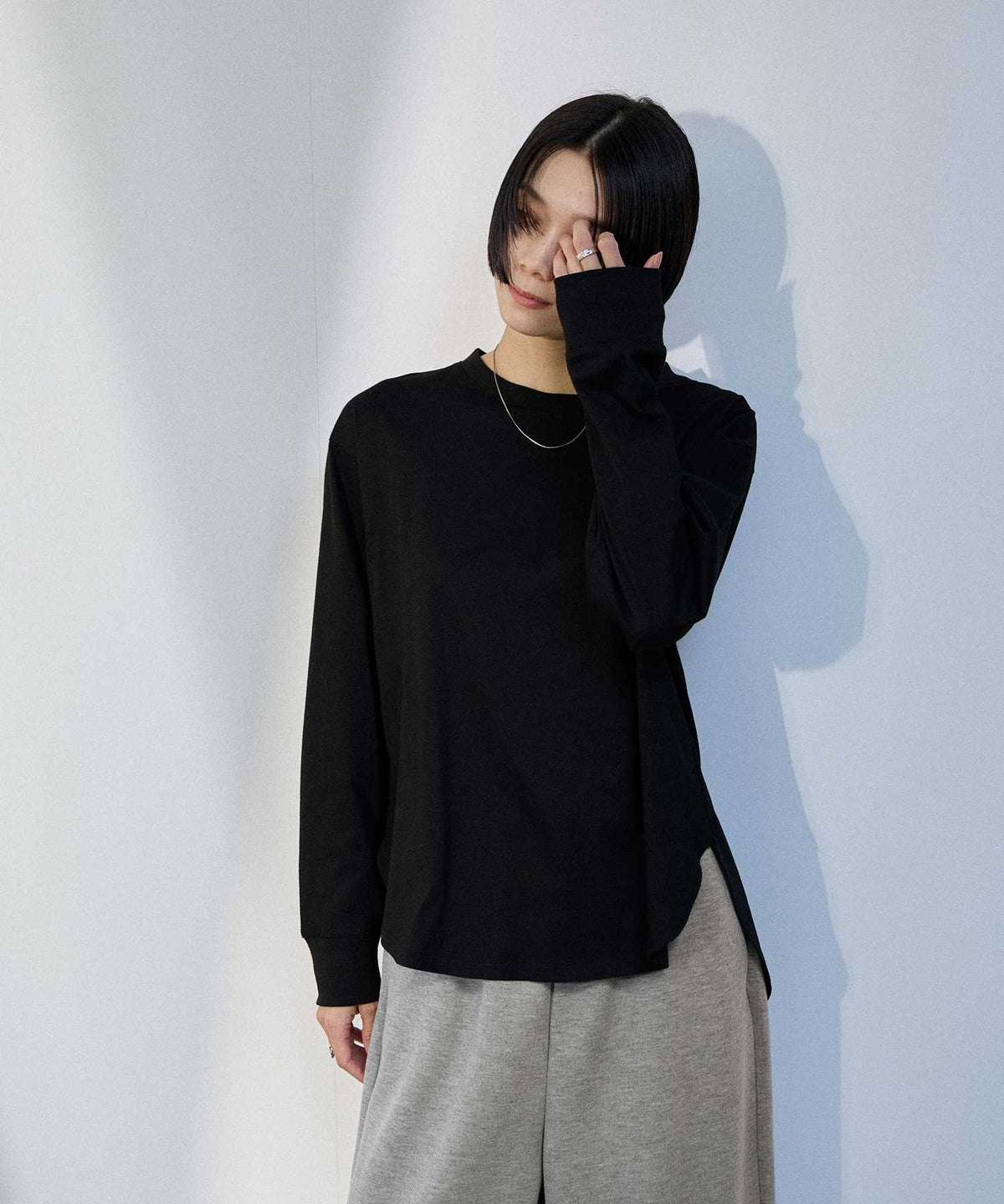 milli de l'air カーブスリットカットソー レディース メール便 対応商品