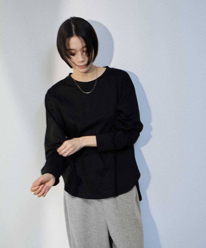 [期間限定価格]milli de l'air  カーブスリットカットソー レディース ネコポス 対応商品商品画像-8