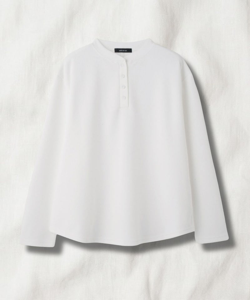 milli de l'air ワッフルヘンリーネックプルオーバー レディース メール便 対応商品商品画像-2