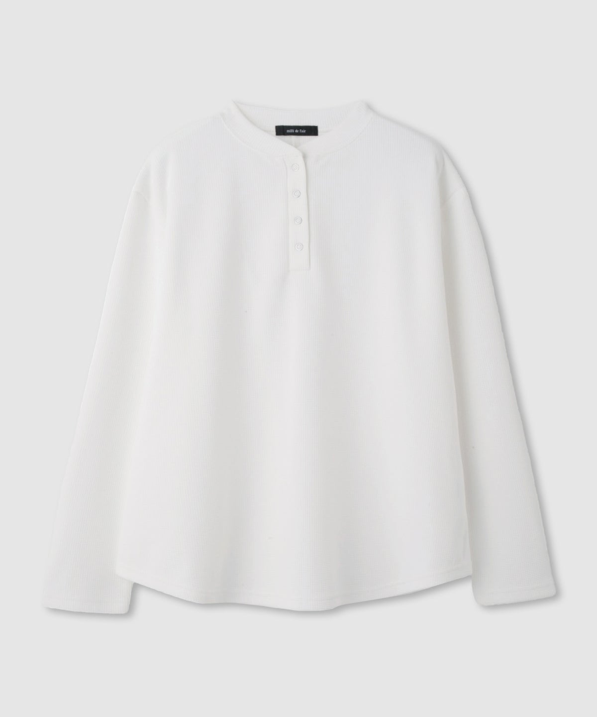 milli de l'air ワッフルヘンリーネックプルオーバー レディース メール便 対応商品